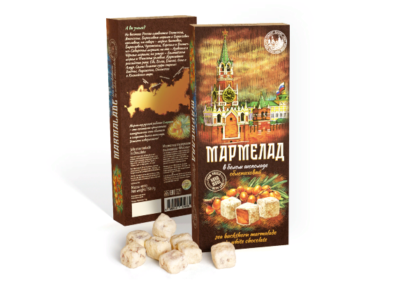 №2 Сладарт Мармелад Облепиховый в белом шоколаде МОСКВА, 150г в Вольске